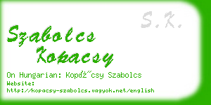 szabolcs kopacsy business card